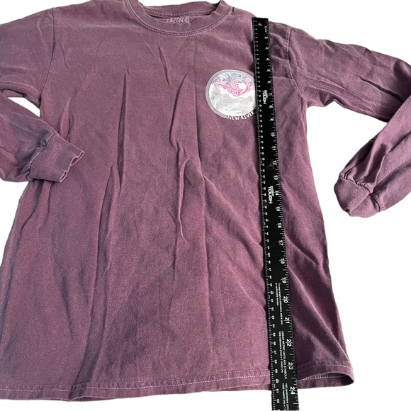 New River West Virginia plum long sleeve tee print on back & sleeve - Picture 2 of 9